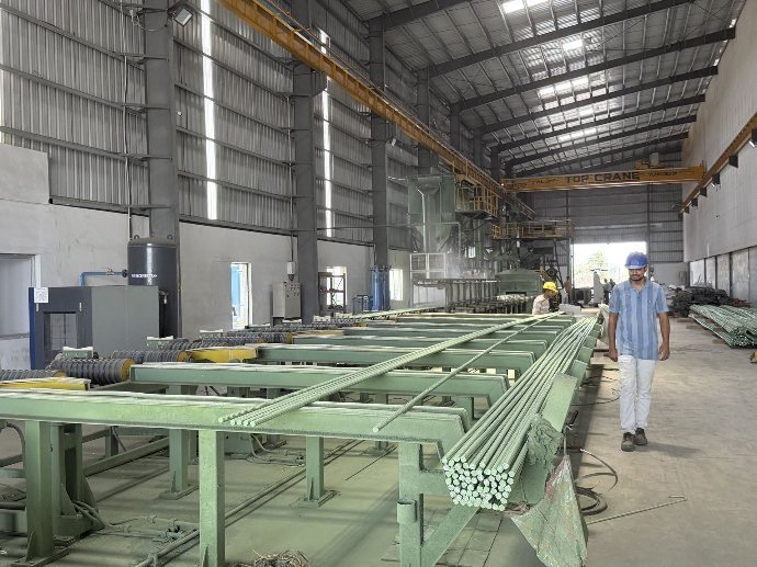 FBE coating line for TMT bars at Miral Enterprise, Gandhidham