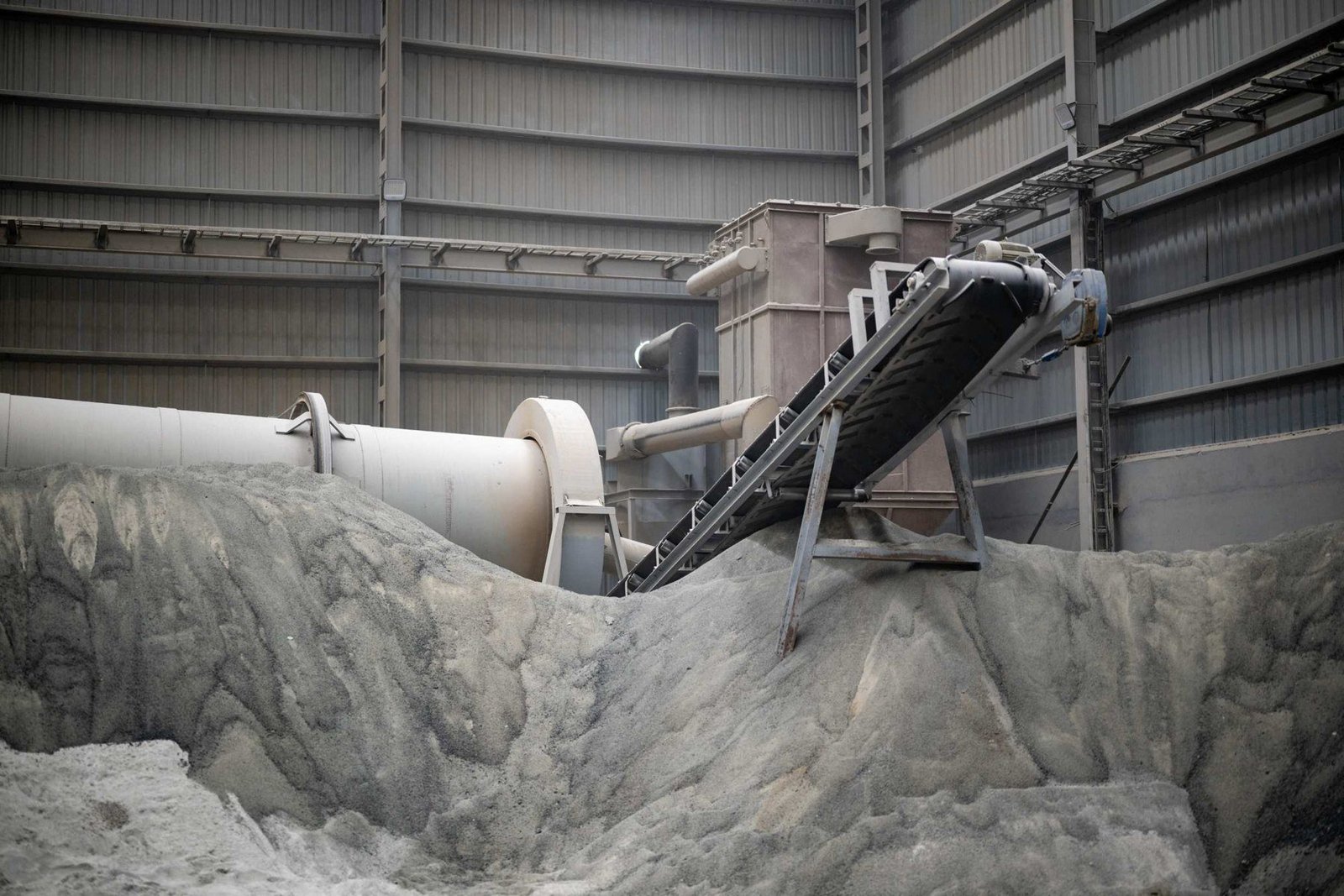 Drying section at the Bagodara GGBS plant